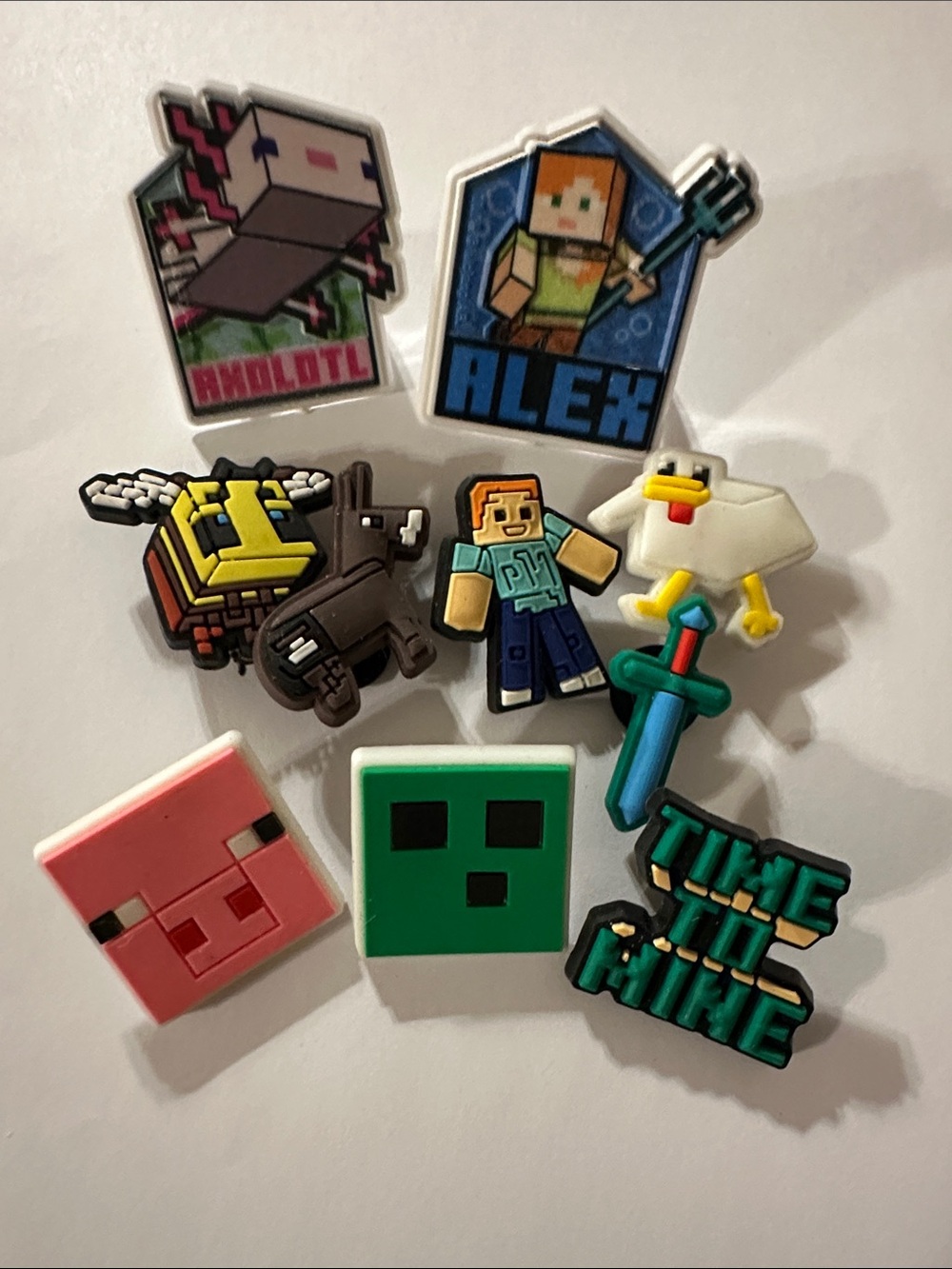 Minecraft Shoe Charms Rings Party Favors Halloween Stocking Stuffer Gifts Prizes